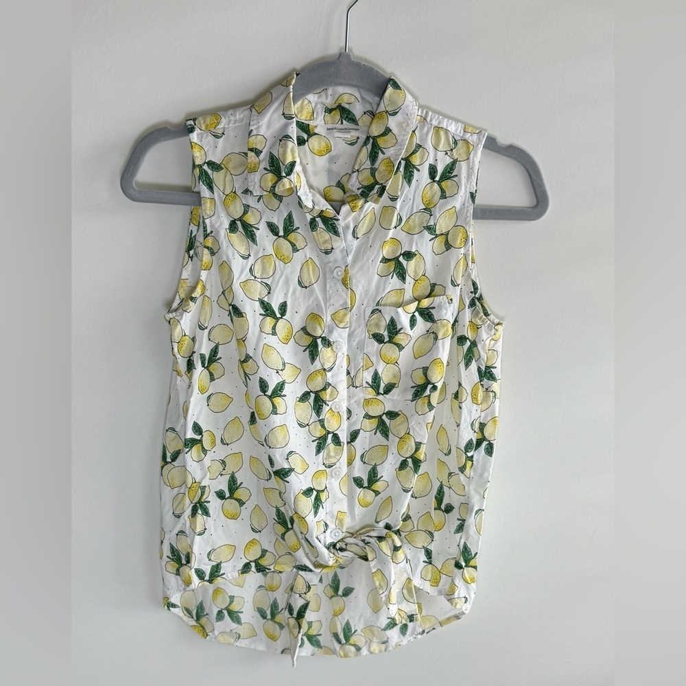 Beachlunchlounge lemon tie front tank•Women’s XS